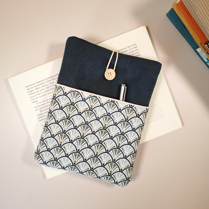 Couverture de Livre NICENEEDED avec Fermeture Éclair Protège Livres pour Livres de Poche Pochette de Livre Imprimée Pochette de Livre Imperméable Sac de Rangement Étui à Livres