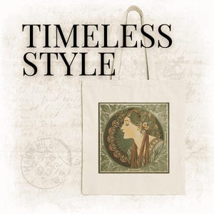 Alphonse Mucha Tote Bag – Art Nouveau Illustration Artsy Tote