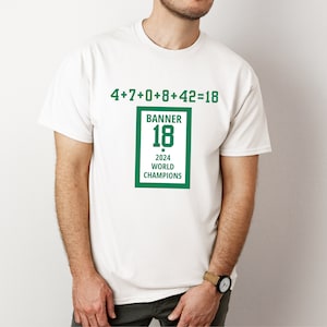 Boston Starting Lineup Banner 18 Unisex Short Sleeve Tee, Boston Basketball Fan Shirt