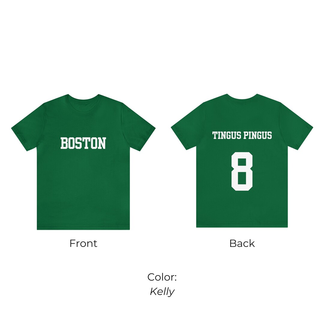 Tingus Pingus Boston Unisex Jersey Short Sleeve Tee, Kristaps Porzingis