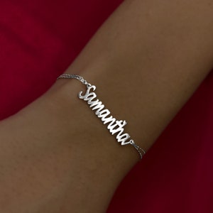 Personalized Gift, Name Bracelet for Women, Sterling Silver Name Jewelry, Customized Gift for Girlfriend, Mother’s Day Gift