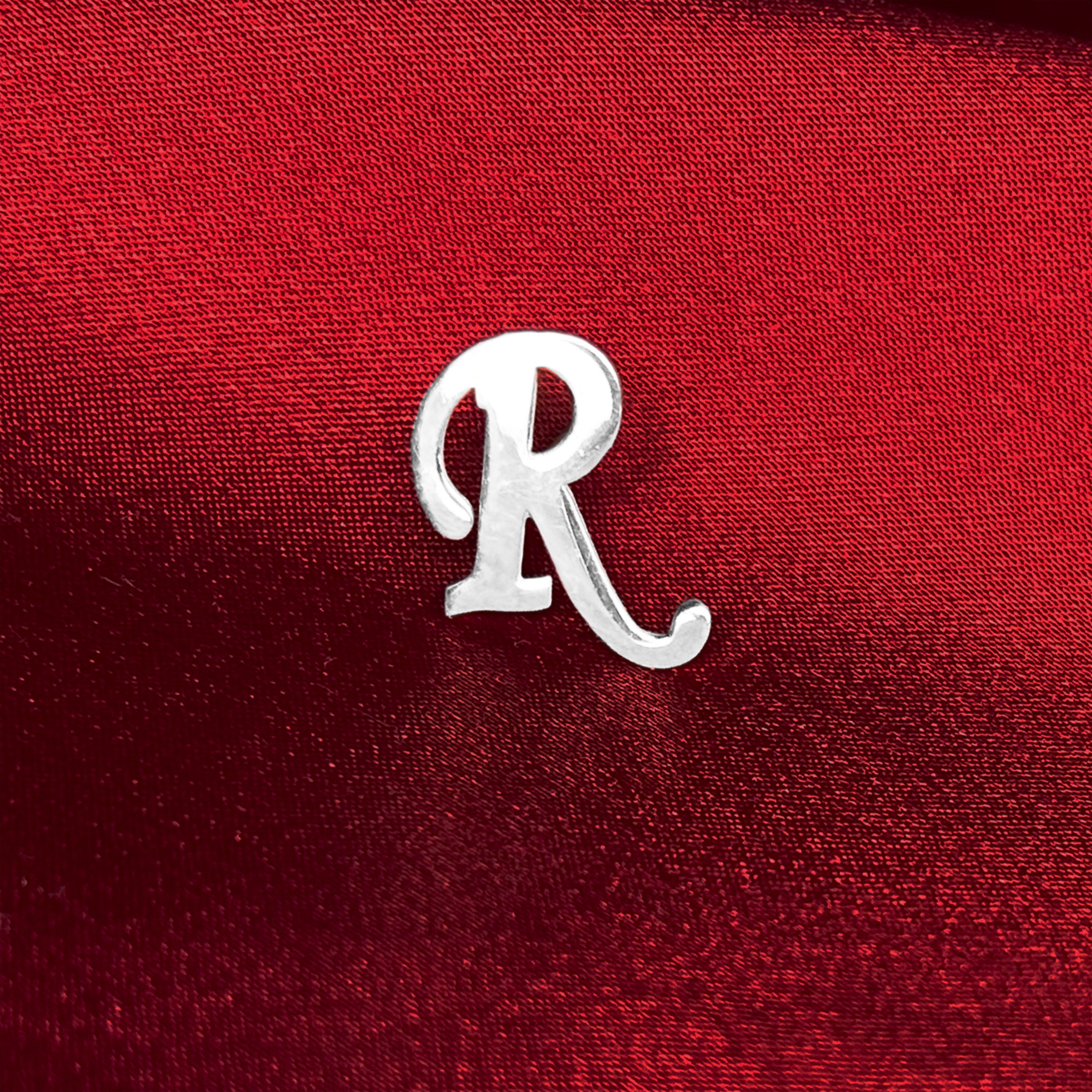 Sterling Silver Initial Lapel Pin - Personalized Groom Brooch