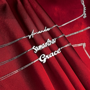 Regalo personalizado para el Día de la Madre / Pulsera delicada con nombre / Pulsera con nombre en plata de ley 925 / Joyería con nombre / Regalo para novia