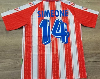 ATLETICO MADRID trui 1995-96 vintage 14 SIMEONE Puma maglia shirt trikot maat L