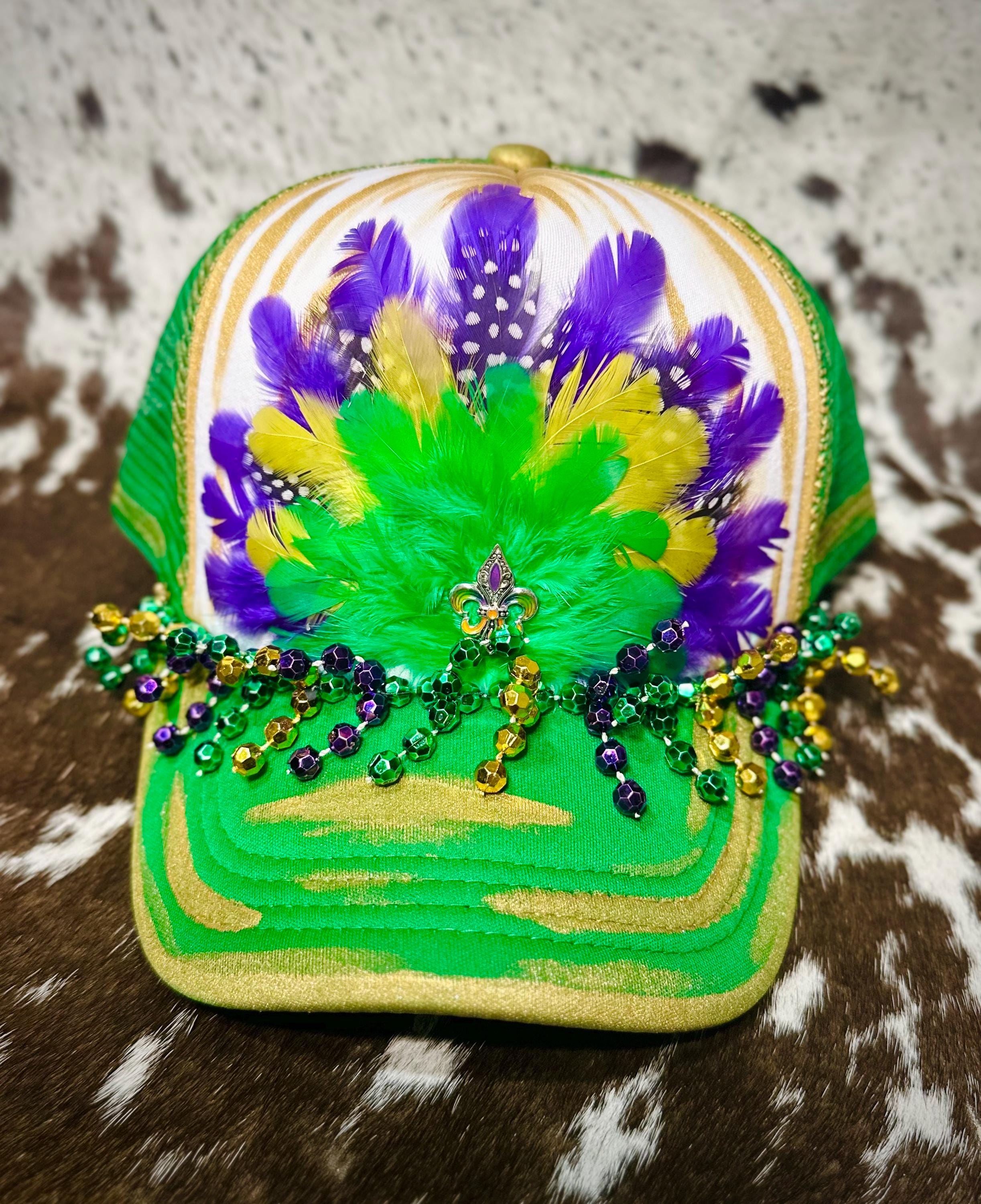 Mardi Gras Trucker Hat - Etsy display picture 1