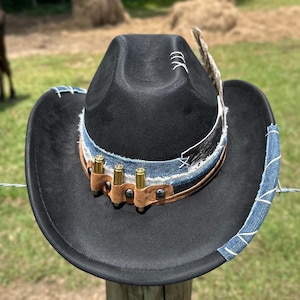 Black Rifle Casings Unisex Large Brim Cowboy Hat
