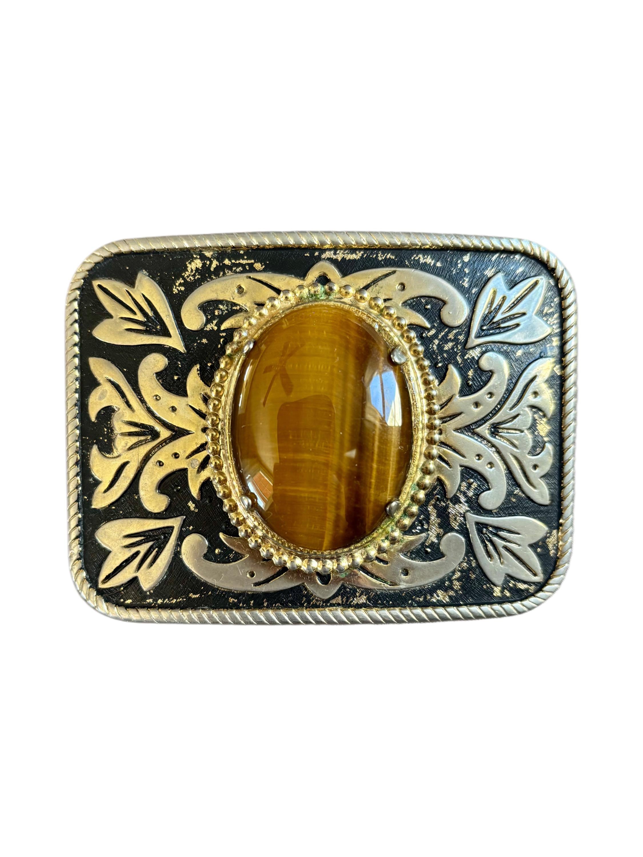 Sarah Cavender Metalworks Belt Handmade Mesh Gold Tone Tiger Eye Buckle Signed Sarah Cavender Mesh - Etsy Ireland main image 3