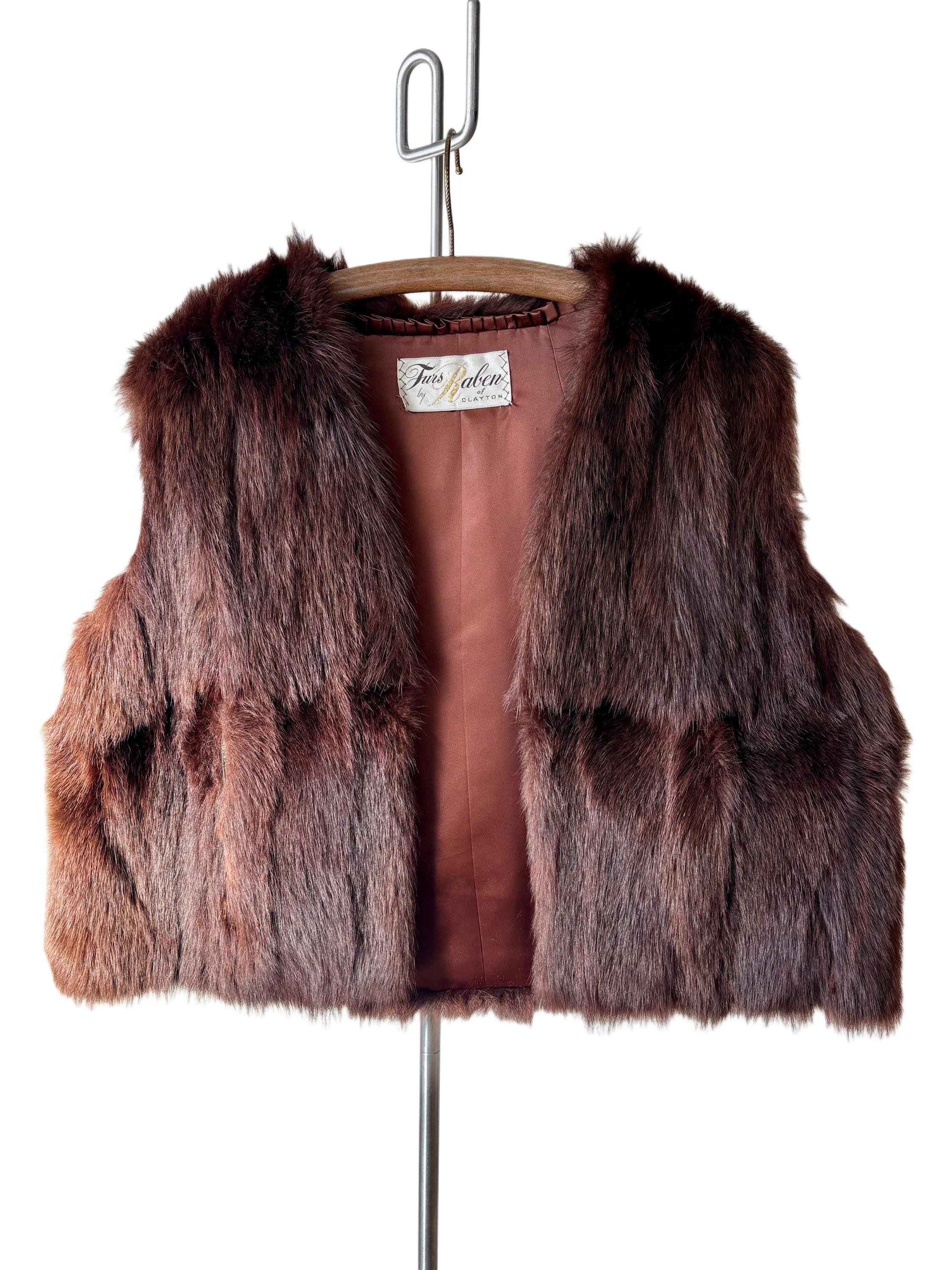 60s Fur Vest - Etsy Canada