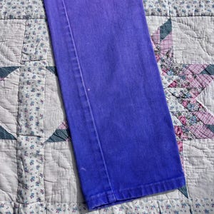 Vintage 1980s Wrangler Pink & Purple Ombré Western Jeans | Size 24x32 image 10