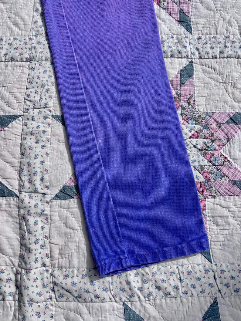 Vintage 1980s Wrangler Pink & Purple Ombré Western Jeans | Size 24x32 image 10