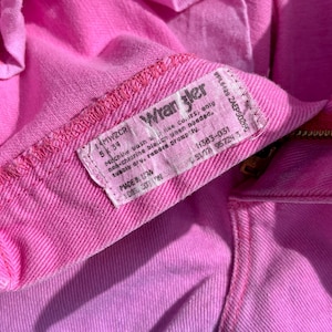 Vintage 1980s Wrangler Pink & Purple Ombré Western Jeans | Size 24x32 image 9