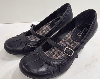 Vintage Y2K Mary Jane Kitten Heels Mudd Gretchen Dark Academia Women 6.5 Black