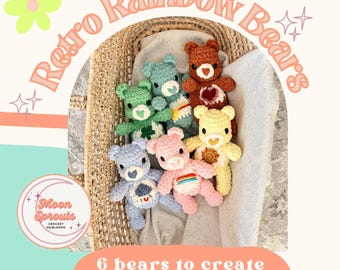 Rainbow Bears Amigurumi Crochet Pattern | Retro Snuggler (PDF Pattern)