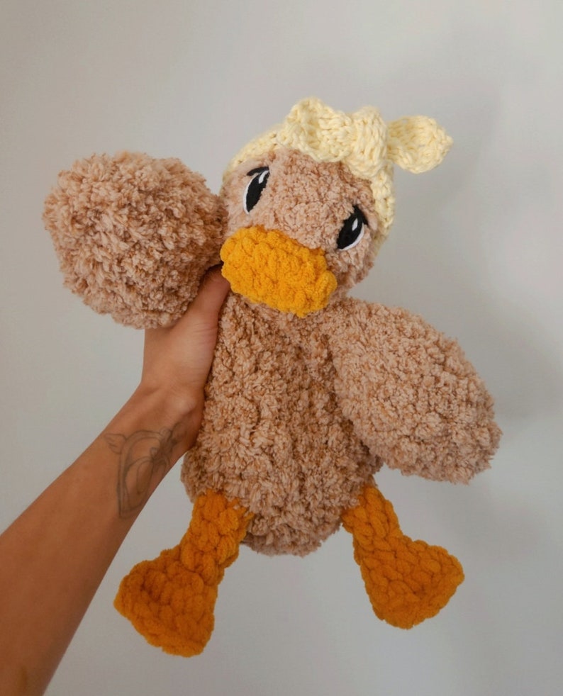 Fuzzy Della Duck Snuggler Honey Fuzzy Sherpa, Baby Duck Lovey Etsy