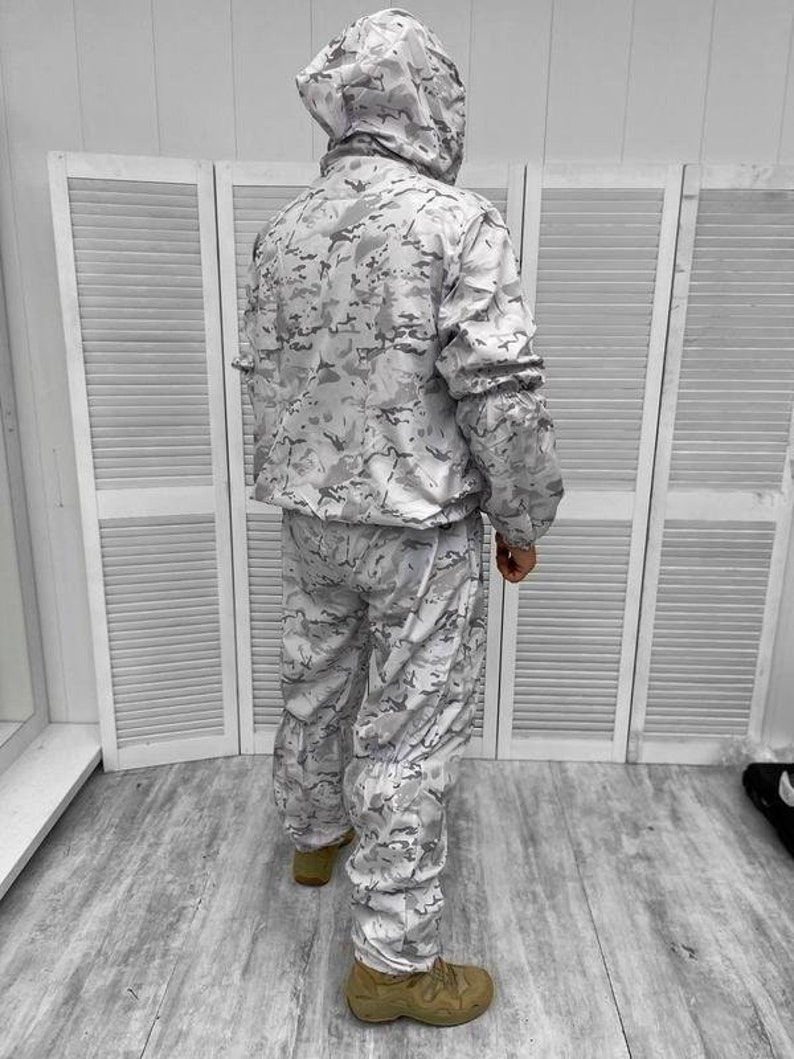 Multicam Alpine White Camouflage Winter Militaria Hunting Airsoft Snow Light New snow camo image 2