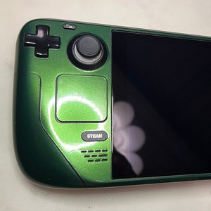Sonoma Green - Steam Deck OLED/LCD Skin/Wrap. High Quality Automotive Grade Vinyl.  Metallic Green. + Back Buttons and Triggers Full Wrap