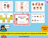My Human Body Busy Book, Human Anatomy Activity, Organ Matching, Body Parts Activity, Kids Montessori Activity