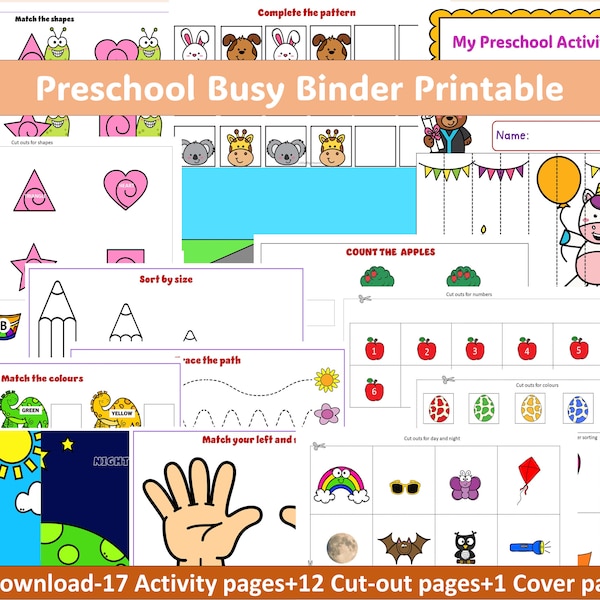 Preschool Learning Binder Etsy