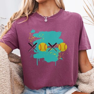 Comfort Colors, Custom Softball Mom, Shirt For Softball Mom, Softball Mom Tee Shirts, Personalized Softball Shirt, Softball Shirts, Mom Tee