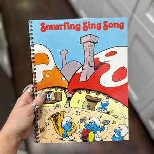 Vinyl Record Cover Notebook - THE SMURFS Smurfing Sing Song