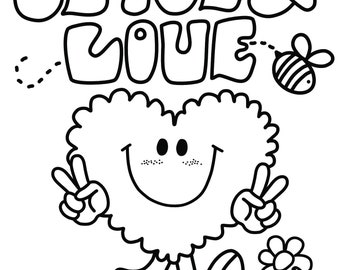7 GROOVY VALENTINE’S Day Coloring Pages