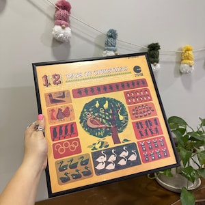 1959 12 Days Of Christmas framed vinyl CHRISTMAS RECORD