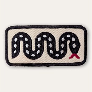 Snake Embroidered Patch - Iron-On or Sew-On - Backpack, Jacket & Hat Patch