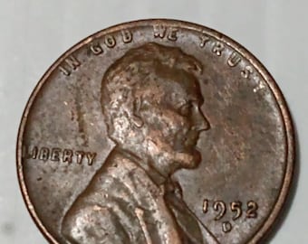 Collectable 1952 D Mint Mark Lincoln Wheat Penny Rare Coin Collection