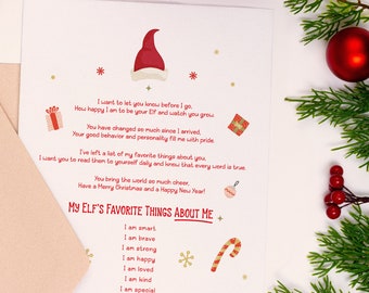 Goodbye Letter From Elf With Affirmations for Christmas