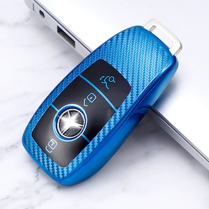 Mercedes Benz Carbon Key CoverKey Fob Cover Keyless Key Fob Shell Fit for W213, A, C, E, S, GLC, GLE, GLA, Gls,  E63, key smart