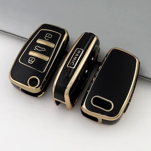 OSSK for Audi Key Fob Cover Audi A1 A3 8P 8L A4 A5 B6 B7 A6 A7 C5 C6 4F Q3 Q5 Q7 TT, Car Key Cover Protector Keycover
