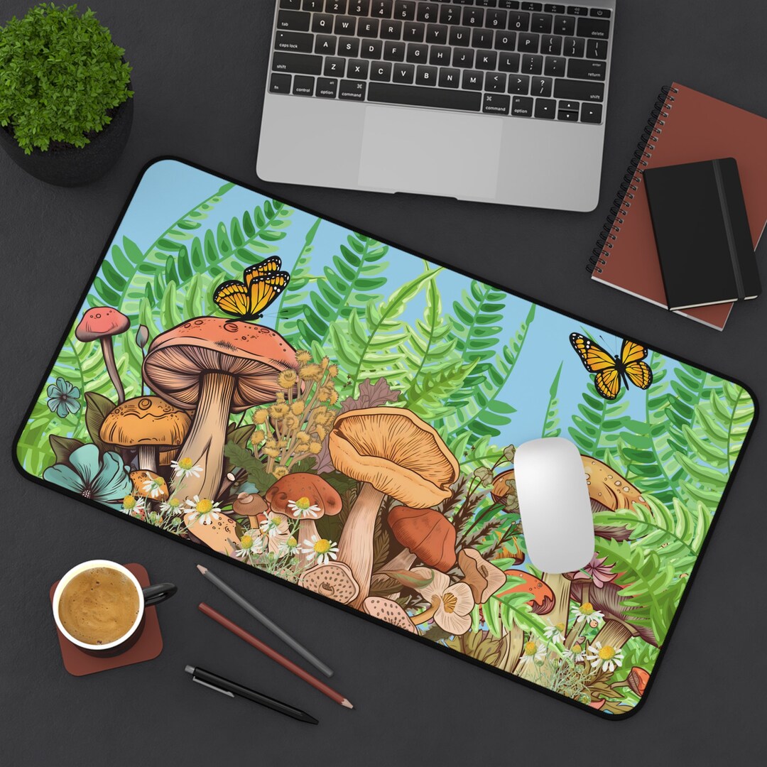 Cottagecore Desk Mat, Cute Desk Mat, Cottagecore, Desk Mat Cute, Green Desk Mat, Floral Desk Mat