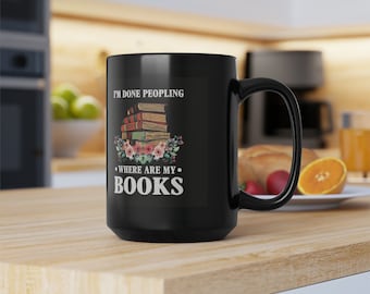 Booktrovert Cup, Book Lover Mug, Book Coffee Mug, Book Lover Coffee Mug, Introvert Coffee Lover Mug, Librarian Mug Gift, Introvert Mug
