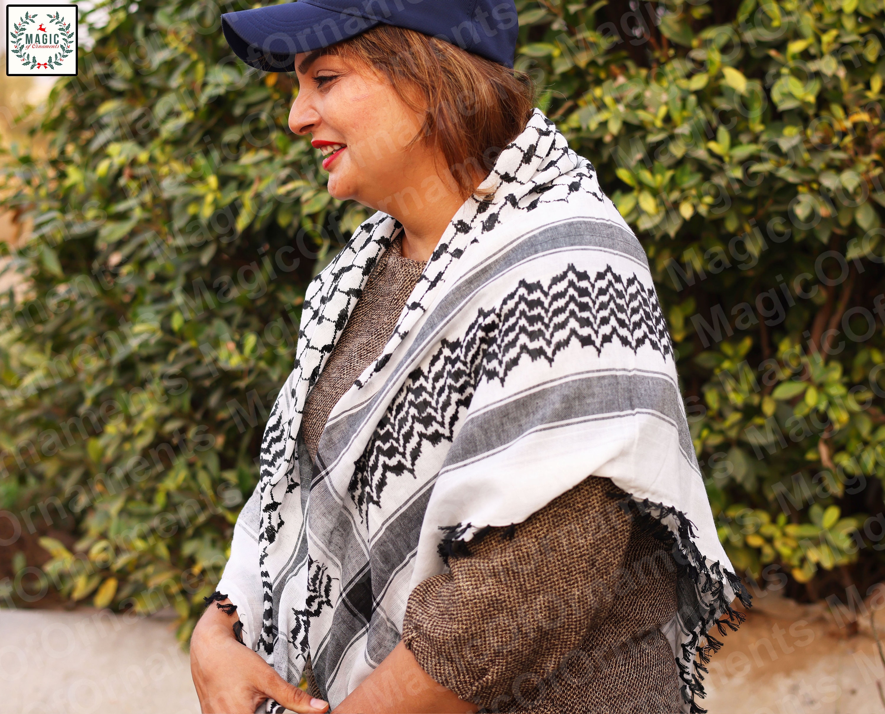 Sciarpa Tattica Da Deserto, Sciarpa Shemagh In Cotone - Foto 9