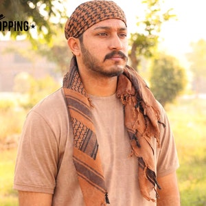 Unique Palestinian Vintage Keffiyeh, Arab Style Arafat Hatta Scarf, Palestine Keffiyeh Shemagh Scarf, Traditional Head Shemagh with Tassels