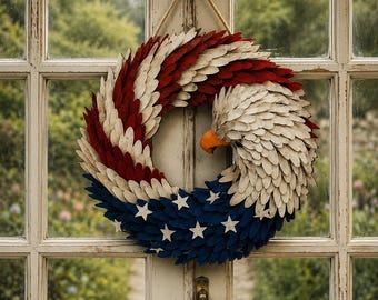 Amerikanische Flagge Holz Blumenkranz, Vaterländischen Holzkranz, 4. Juli Türschild, Türschild zum 250-jährigen Jubiläum der USA, Geschenk zum Unabhängigkeitstag