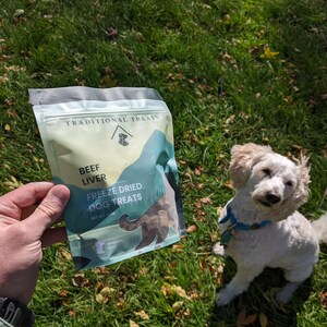 Freeze-Dried Dog Treats- Beef Liver.  Single Ingredient, Raw, Healthy!