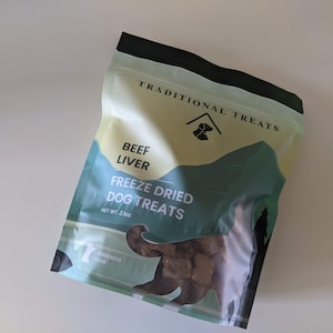 Freeze-Dried Dog Treats- Beef Liver.  Single Ingredient, Raw, Healthy!