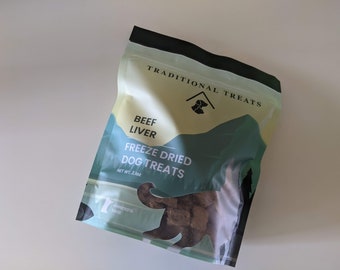 Freeze-Dried Dog Treats- Beef Liver.  Single Ingredient, Raw, Healthy!