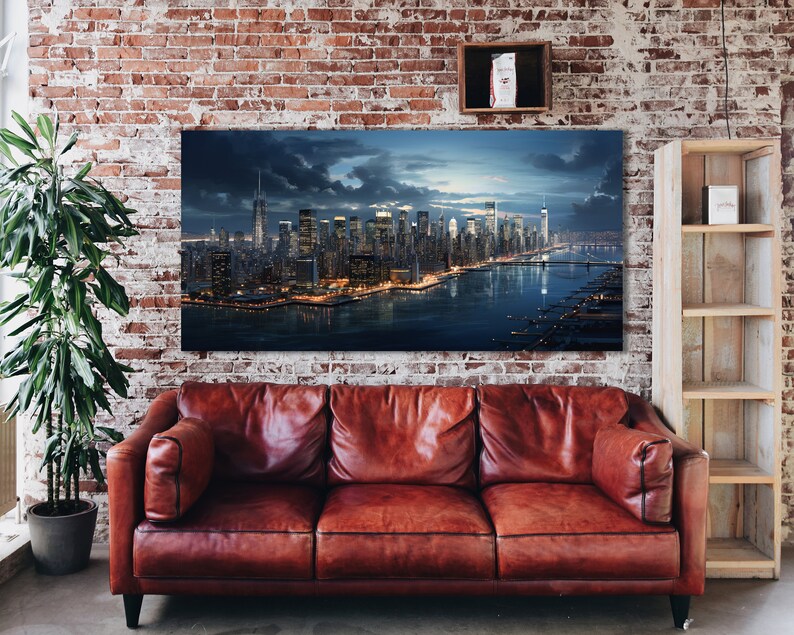 Manhattan Wall Art, New York City Huge Canvas Wall Decor, New York