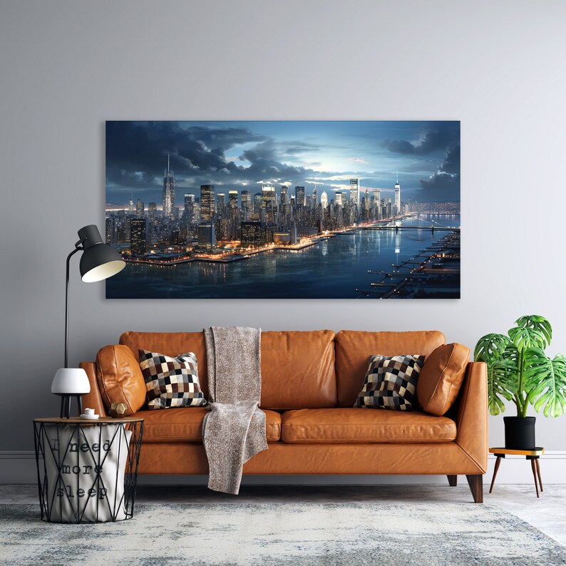 Manhattan Wall Art, New York City Huge Canvas Wall Decor, New York