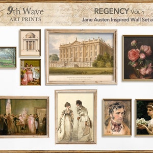 Regency Gallery Wall Instant Download | Pride and Prejudice Gallery Wall | Instant Download Wall Decor