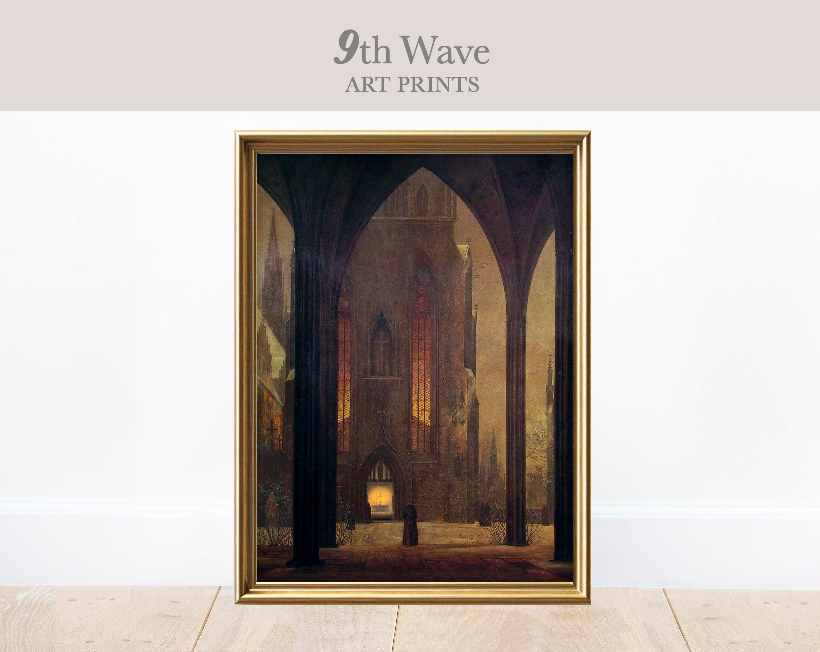 Gothic Cathedral Printable, Catholic Cathedral painting, Instant Download Wall Decor, Architecture Printable