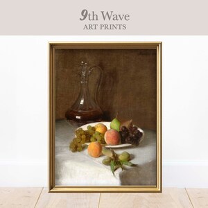 Vintage still life Painting | Food Print Instant Download, Antique Printable art
