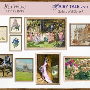 Fairy Tale Gallery Wall Set, Medieval Castle Prints, Whimsical Printables, College Dorm Wall art
