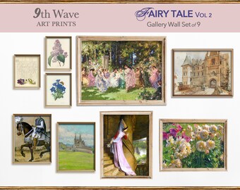 Fairy Tale Gallery Wall Set, Medieval Castle Prints, Whimsical Printables, College Dorm Wall art