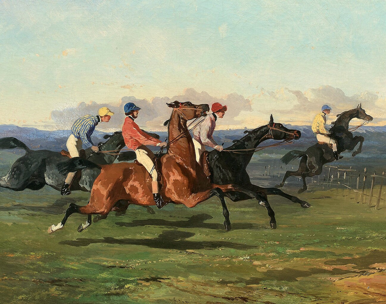 Antique Horse Race Printable | Vintage Horses Print | Landscape Gallery ...