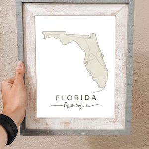 FLORIDA KAART KUNST, Boho Wall Decor Digitale Download