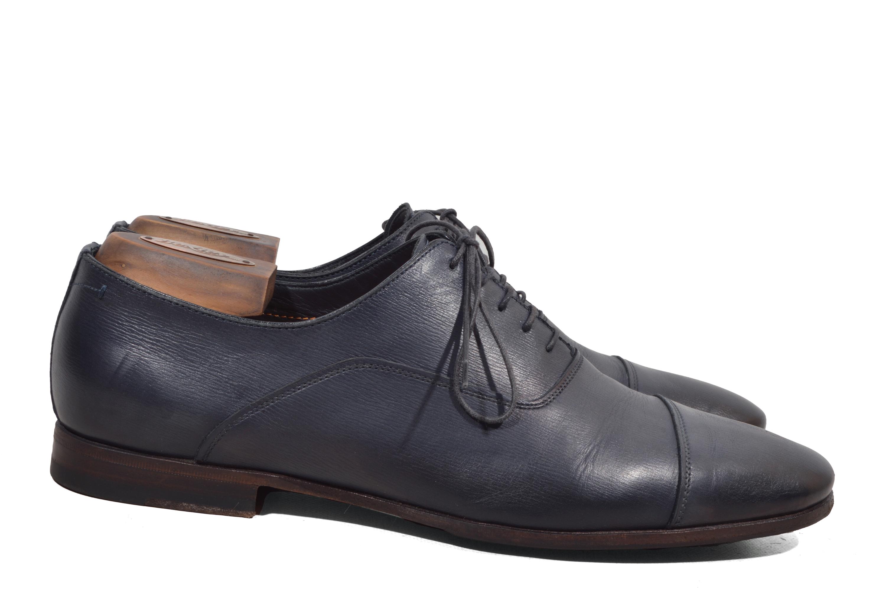 Santoni Shoes Oxfords Blue Mens Cap Toe Zilli Berluti  display picture 3