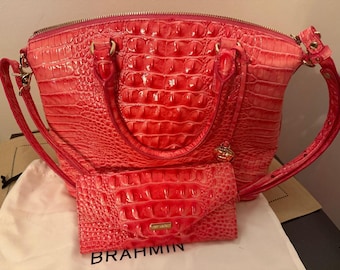 Brahmin Dragan Melbourne Leather Duxbury Stachel Handbag and matching Ady Wallet